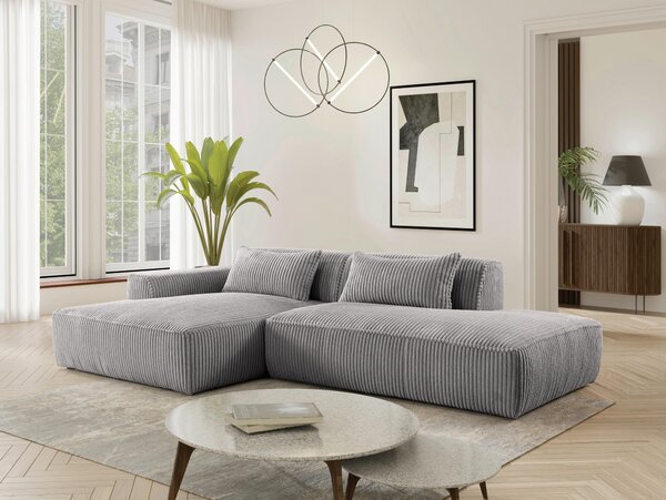 ROHOVÁ SEDAČKA, plast, textil, kompozitné drevo, sivá Livetastic - Sedačky, Online Only