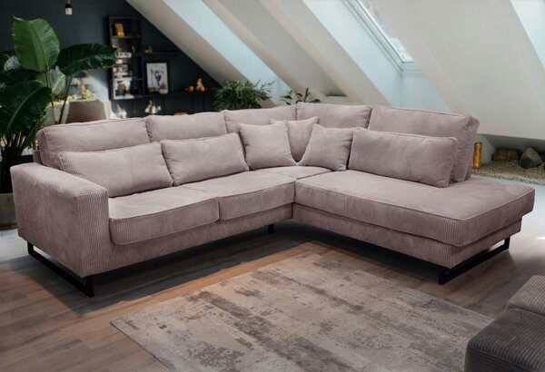 ROHOVÁ SEDAČKA, textil, kompozitné drevo, cappuccino Livetastic - Sedačky, Online Only