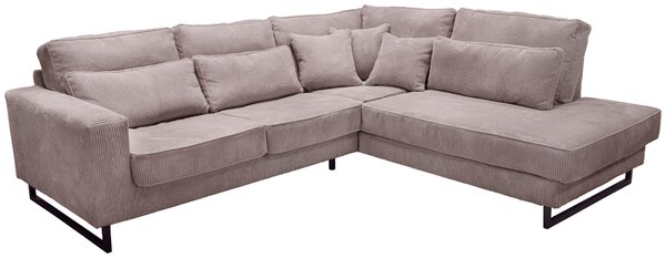ROHOVÁ SEDAČKA, textil, kompozitné drevo, cappuccino Livetastic - Sedačky, Online Only
