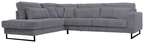 ROHOVÁ SEDAČKA, textil, kompozitné drevo, tmavosivá Livetastic - Sedačky, Online Only