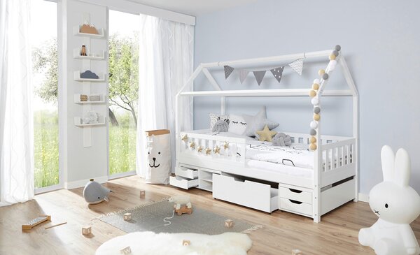 DOMČEKOVÁ POSTEĽ, 90/200 cm biela MID.YOU - Detské izby, Online Only