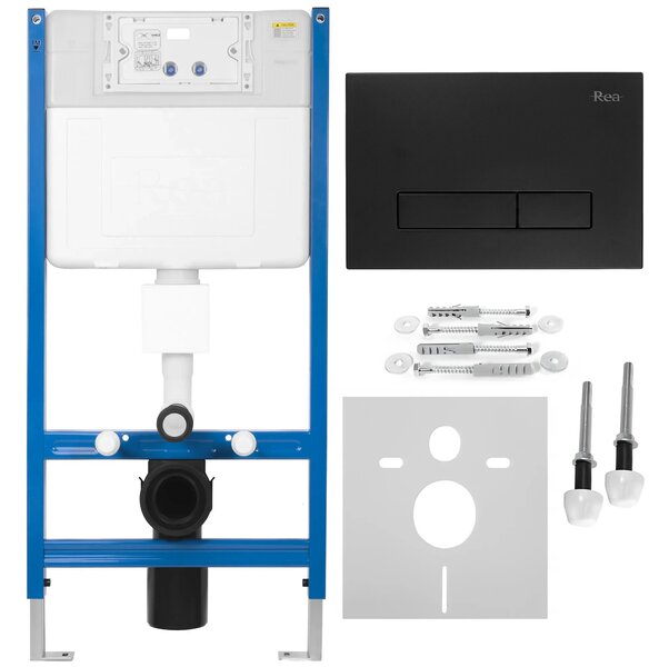 Podomietkový WC systém K011A-Q + tlačidlá HD Black