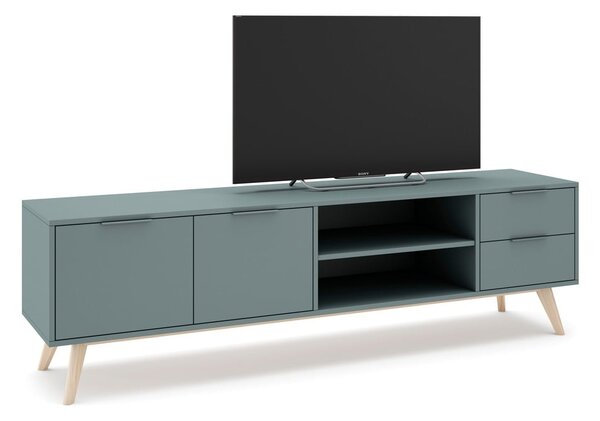 TV stolík sivozelený 180x53x40 cm Pisco – Marckeric