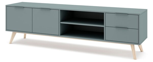 TV stolík sivozelený 180x53x40 cm Pisco – Marckeric