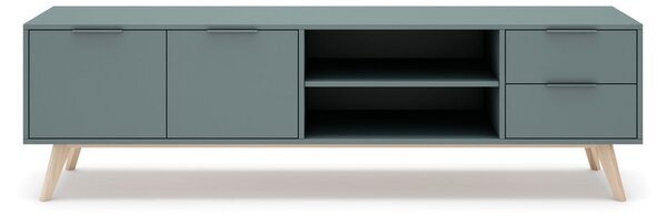Zelený TV stolík 180x53 cm Pisco – Marckeric