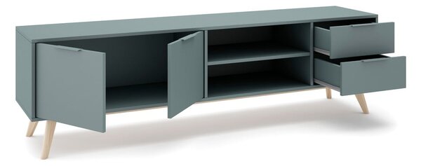 TV stolík sivozelený 180x53x40 cm Pisco – Marckeric