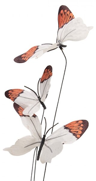 Dekoračná vetvička s bielymi motýlikmi Butterfly - 10*10*65 cm - Clayre & Eef