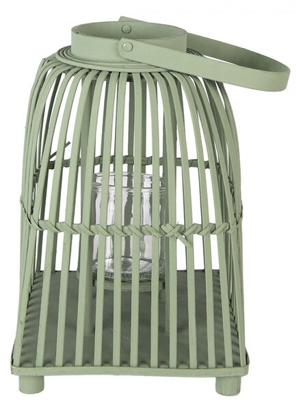 Zelený ratanový lampáš Simmy L - 24*24*36 cm - Clayre & Eef