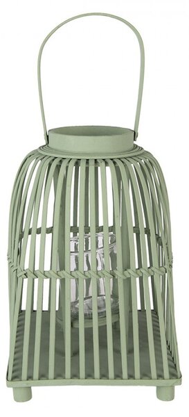 Zelený ratanový lampáš Simmy L - 24*24*36 cm - Clayre & Eef