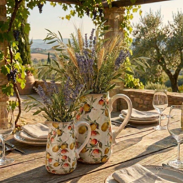 Dekoratívny keramický džbán s citrónmi Lemon Grove M - 17*12*18 cm - Clayre & Eef