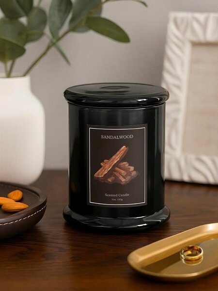 Sinsay - Voňavá sviečka Sandalwood - čierna