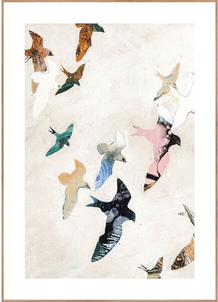 Obraz 30x40 cm Abstract Birds – Malerifabrikken