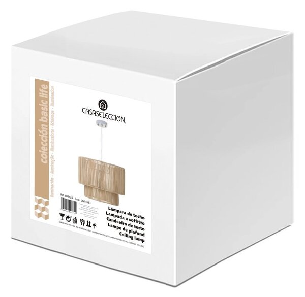 Ratanové stropné svietidlo v prírodnej farbe s ratanovým tienidlom ø 38 cm Natural Way – Casa Selección