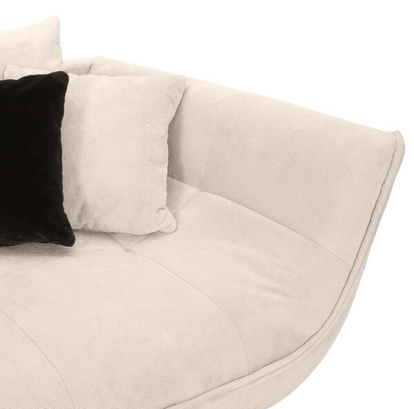VEĽKÁ POHOVKA, textil, krémová, čierna, biela Stylife - Sedačky