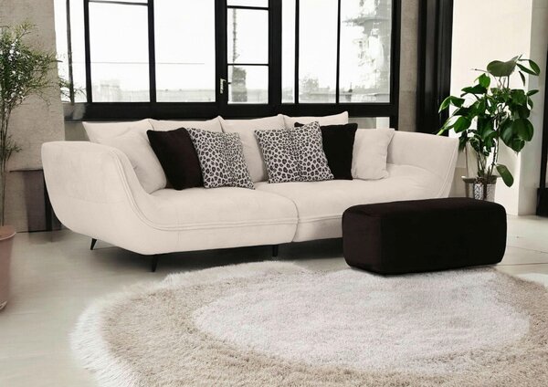 VEĽKÁ POHOVKA, textil, krémová, čierna, biela Stylife - Sedačky
