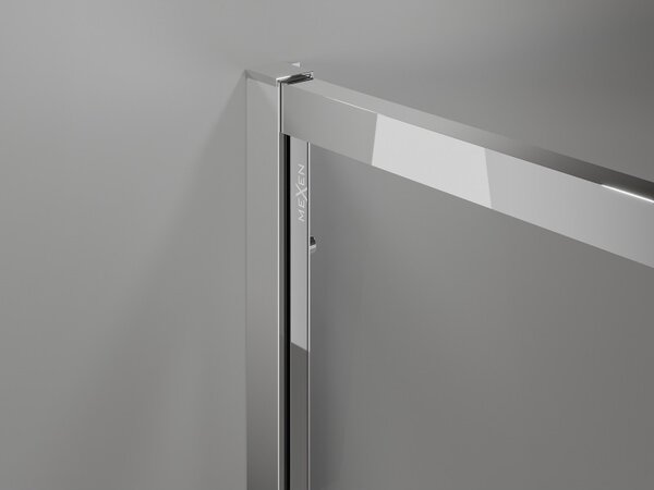 Mexen Exo, posuvná sprchová kabína, dvere 80 cm + bočná stena 70 cm, transparentné sklo, chróm, 8153-080-070-01-00