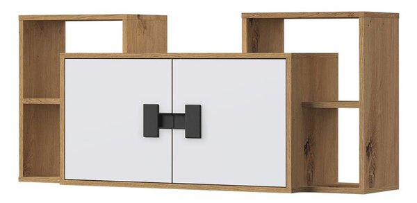 Mirjan24 Nástenná vitrína Tikrote 120 TE12, Farby: dub artisan / biely lesk 5903211173806