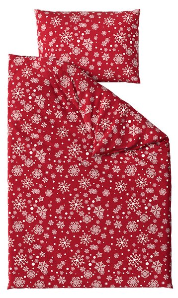 Obliečky z mikrovlákna SNOWFALL červené Rozmer obliečky: 70 x 90 cm | 140 x 200 cm