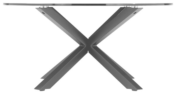 KONFERENČNÝ STOLÍK, sivá, čierna, kov, sklo, 82/82/40 cm Xora - Stolíky do obývačky