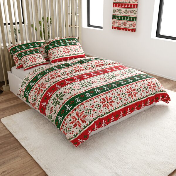 Obliečky z mikrovlákna FROSTED CHRISTMAS farebné Rozmer obliečky: 2 ks 70 x 90 cm | 200 x 220 cm