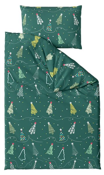 Obliečky z mikrovlákna CHRISTMAS DRIFT zelené Rozmer obliečky: 2 ks 70 x 90 cm | 200 x 220 cm