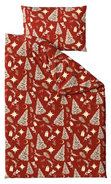 Obliečky z mikrovlákna GOLD CHRISTMAS červené Rozmer obliečky: 70 x 90 cm | 140 x 220 cm