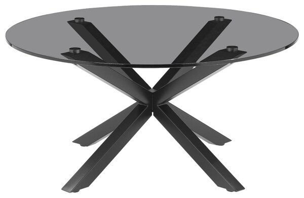 KONFERENČNÝ STOLÍK, sivá, čierna, kov, sklo, 82/82/40 cm Xora - Stolíky do obývačky
