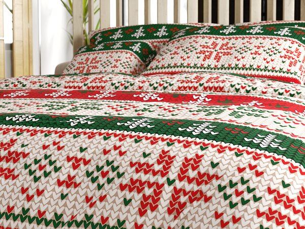Obliečky z mikrovlákna FROSTED CHRISTMAS farebné Rozmer obliečky: 2 ks 70 x 90 cm | 200 x 220 cm