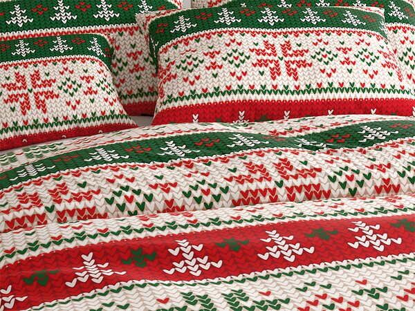 Obliečky z mikrovlákna FROSTED CHRISTMAS farebné Rozmer obliečky: 2 ks 70 x 90 cm | 200 x 220 cm