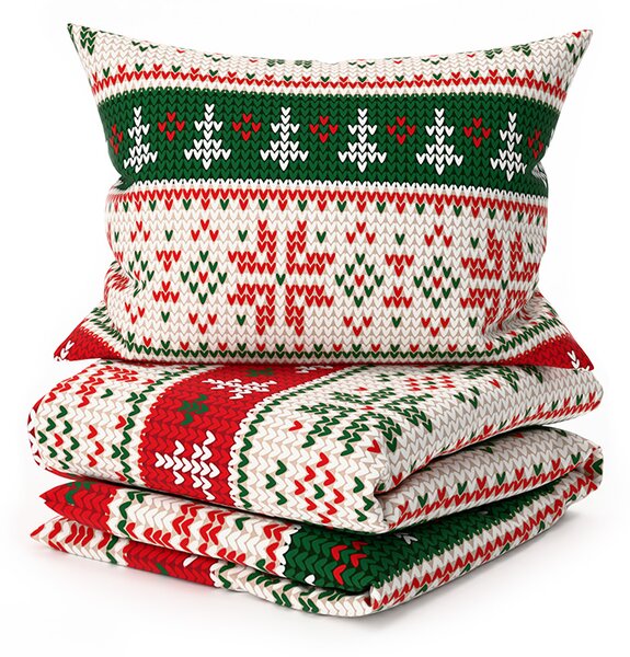 Obliečky z mikrovlákna FROSTED CHRISTMAS farebné Rozmer obliečky: 2 ks 70 x 90 cm | 200 x 220 cm