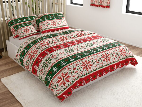 Obliečky z mikrovlákna FROSTED CHRISTMAS farebné Rozmer obliečky: 2 ks 70 x 90 cm | 200 x 220 cm