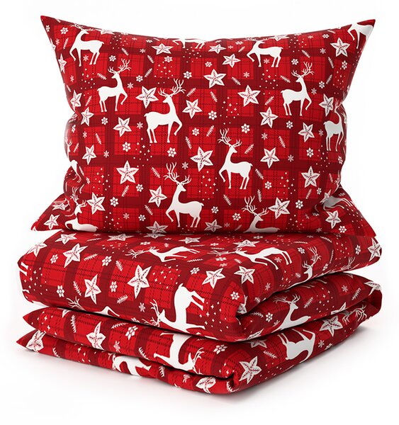 Obliečky z mikrovlákna VELVET CHRISTMAS červené Rozmer obliečky: 70 x 90 cm | 140 x 220 cm