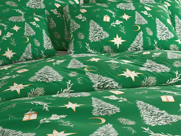 Obliečky z mikrovlákna GREEN CHRISTMAS zelené Rozmer obliečky: 70 x 90 cm | 140 x 200 cm