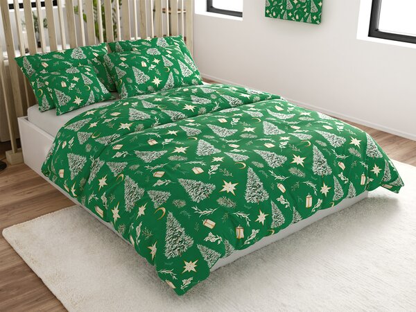 Obliečky z mikrovlákna GREEN CHRISTMAS zelené Rozmer obliečky: 70 x 90 cm | 140 x 200 cm