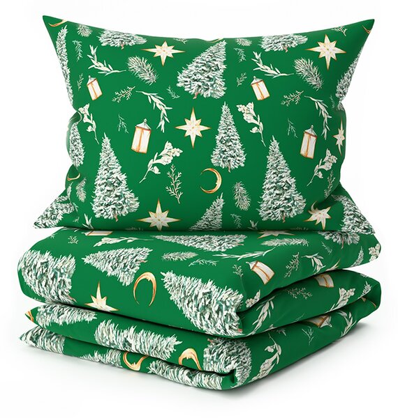Obliečky z mikrovlákna GREEN CHRISTMAS zelené Rozmer obliečky: 70 x 90 cm | 140 x 200 cm