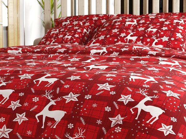 Obliečky z mikrovlákna VELVET CHRISTMAS červené Rozmer obliečky: 70 x 90 cm | 140 x 220 cm