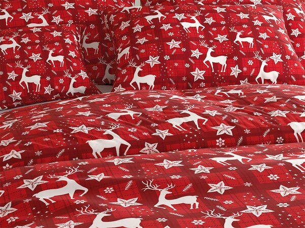 Obliečky z mikrovlákna VELVET CHRISTMAS červené Rozmer obliečky: 70 x 90 cm | 140 x 220 cm