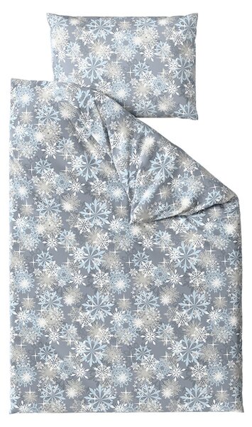 Obliečky z mikrovlákna SNOWFLAKE modrosivé Rozmer obliečky: 70 x 90 cm | 140 x 200 cm