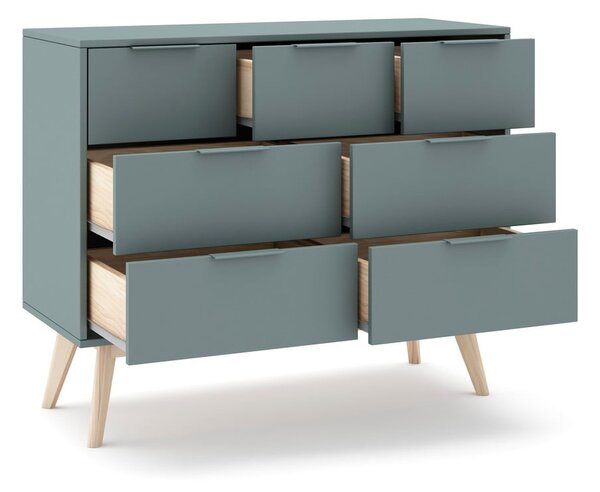 Komoda sivozelená 120x83x40 cm Pisco – Marckeric