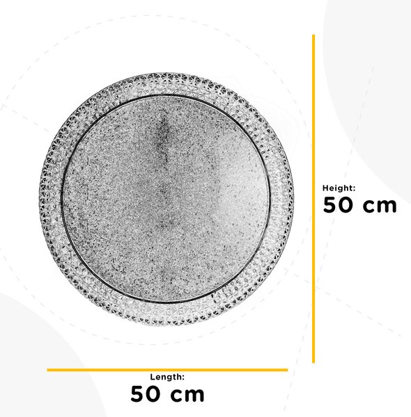 STROPNÉ LED SVIETIDLO, 50/50/13 cm - Online Only bytové doplnky, Online Only