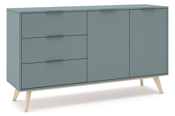 Komoda sivozelená 140x81x40 cm Pisco – Marckeric