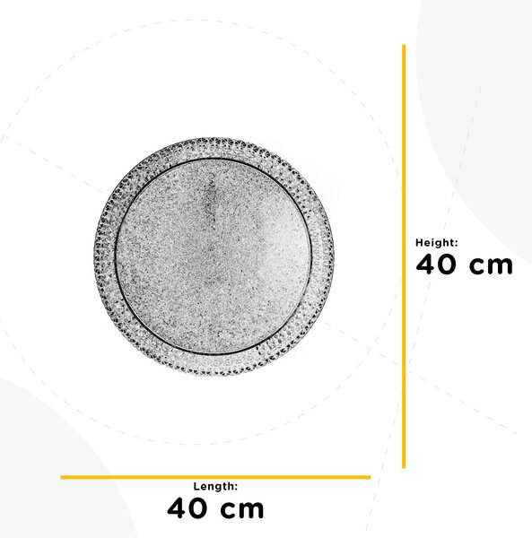 STROPNÉ LED SVIETIDLO, 40/40/13 cm - Online Only bytové doplnky, Online Only
