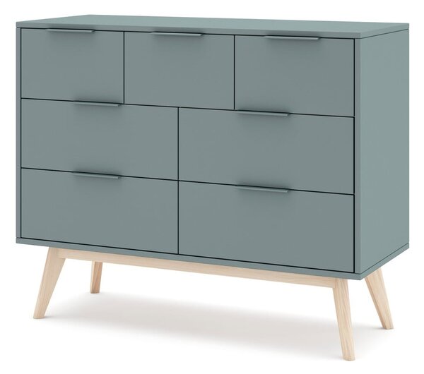 Komoda sivozelená 120x83x40 cm Pisco – Marckeric