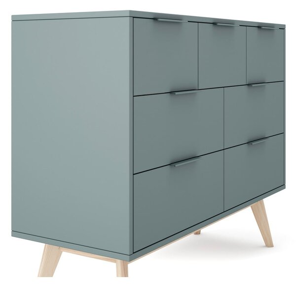 Komoda sivozelená 120x83x40 cm Pisco – Marckeric