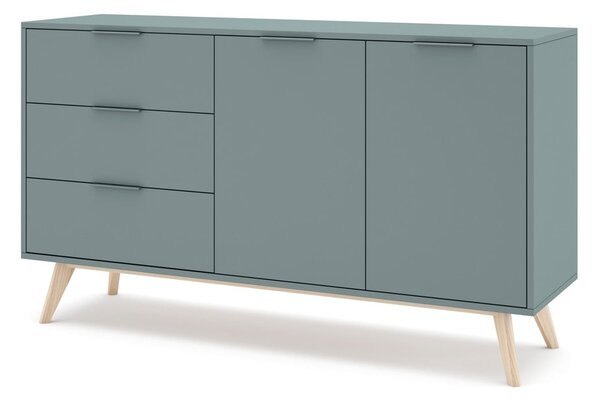 Komoda sivozelená 140x81x40 cm Pisco – Marckeric