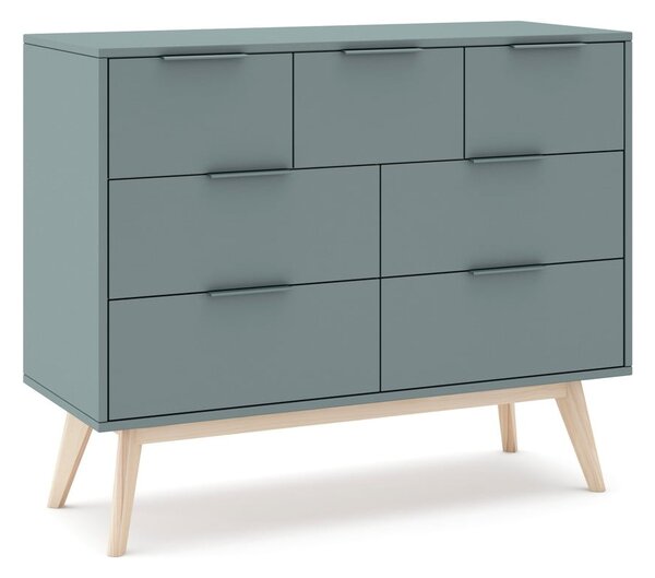 Komoda sivozelená 120x83x40 cm Pisco – Marckeric