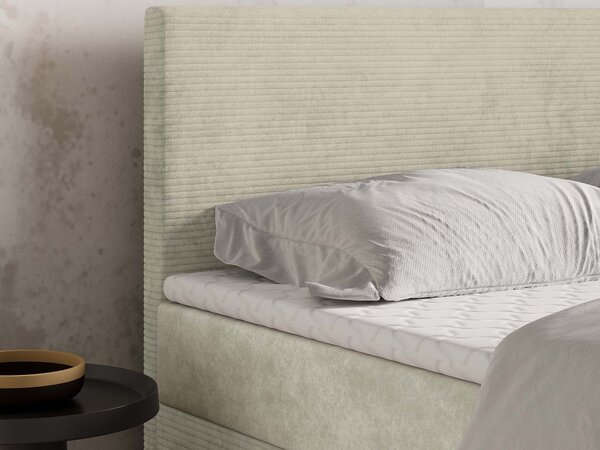 Čalúnená boxspring manželská posteľ Torrel 140x200 - krémová