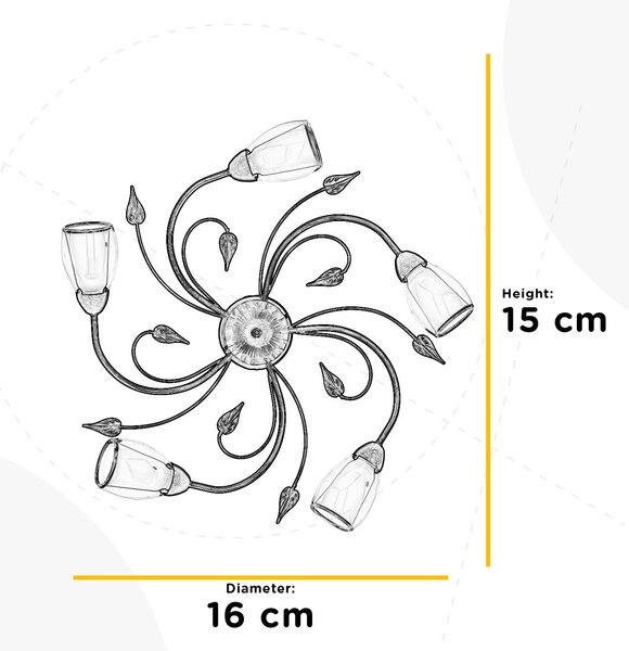 STROPNÉ SVIETIDLO, 60/20 cm - Online Only bytové doplnky, Online Only