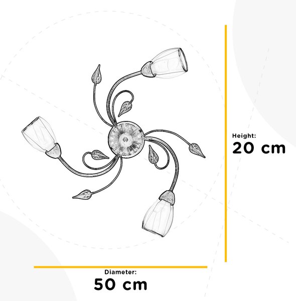 STROPNÉ SVIETIDLO, 50/20 cm - Online Only bytové doplnky, Online Only
