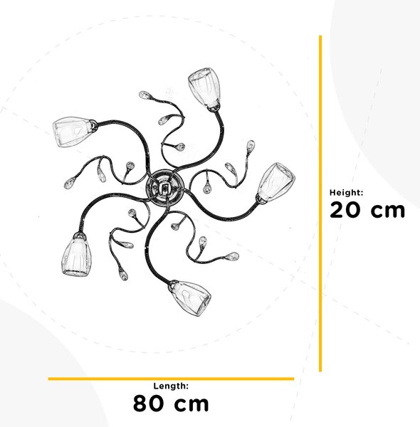STROPNÉ SVIETIDLO, 80/80/20 cm - Online Only bytové doplnky, Online Only